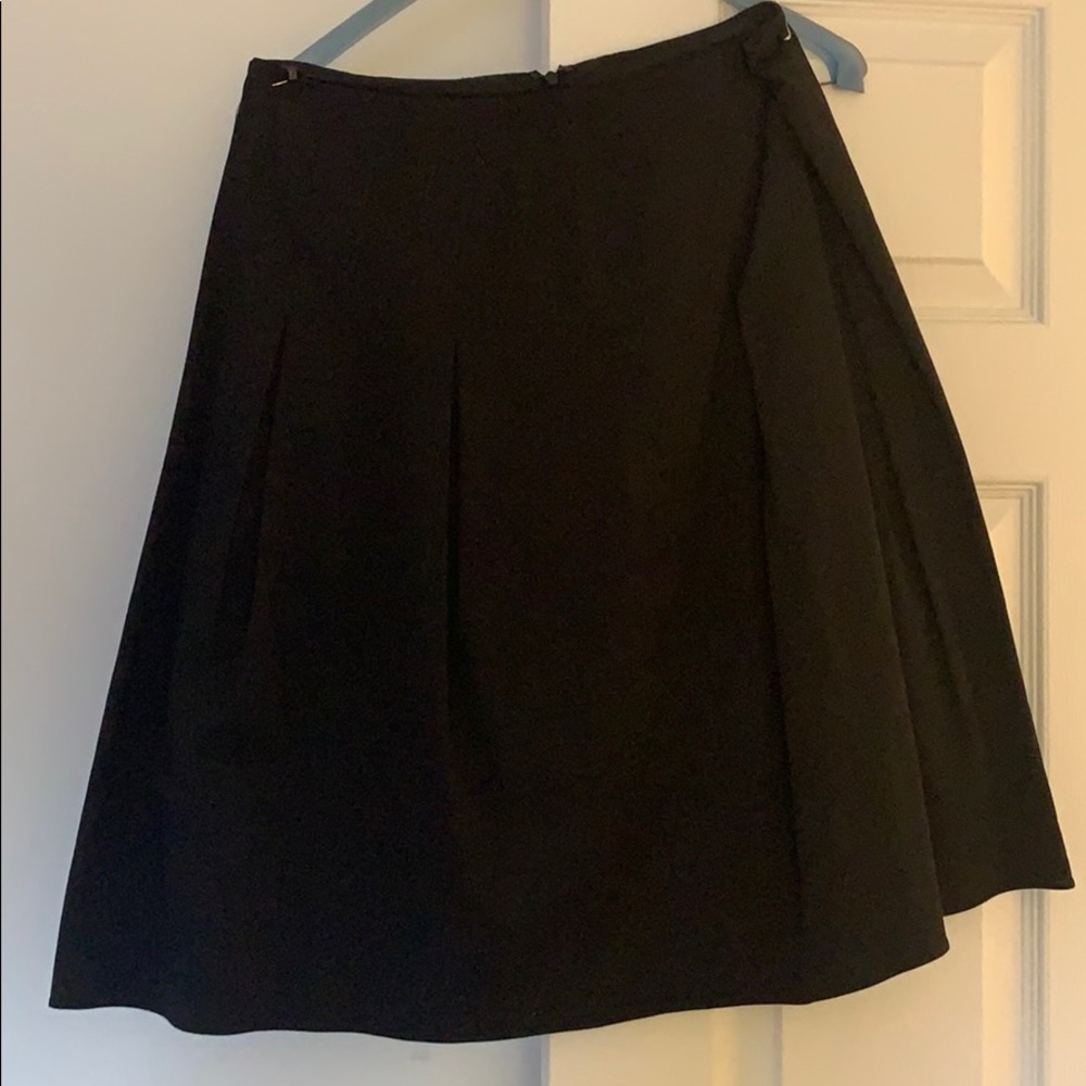 Black a line skirt